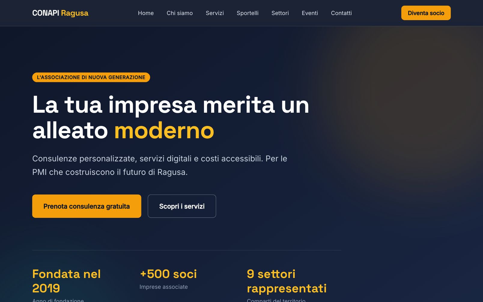 Home page del sito CONAPI Ragusa